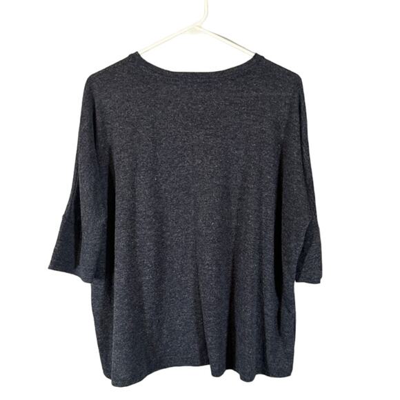 Mango Navy Blue 1/2 Sleeve Knit Casual Pullover Blouse Women Sz S - Picture 2 of 8